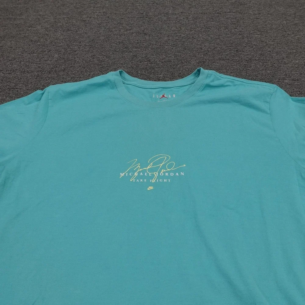 Jordan Shirt Mens 2XL Blue Michael Jordan Take Flight Nike Graphic Tee Tagless